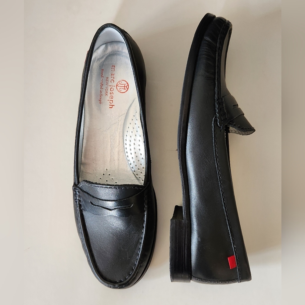 Marc Joseph Black Leather Loafers